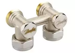 Радиаторный клапан Danfoss RLV-KS прямой 3/4*1/2 с переходниками