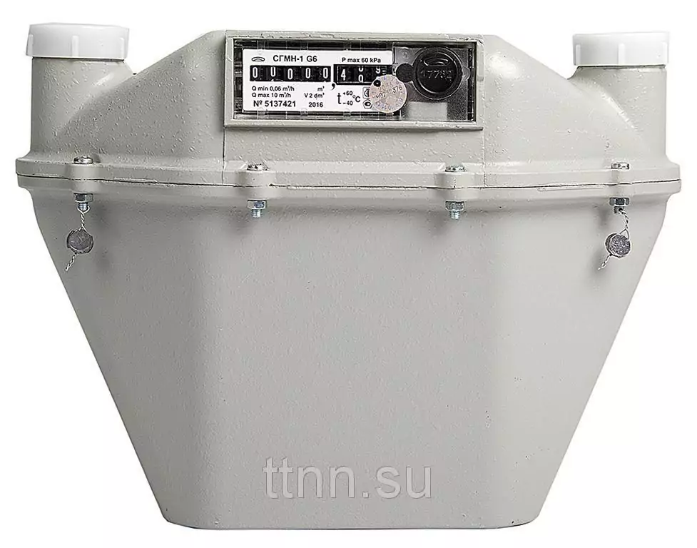 Счетчик газа бытовой СГМН-1-2-2 G6 правый (м/о 200мм резьба 32 без адаптеров)