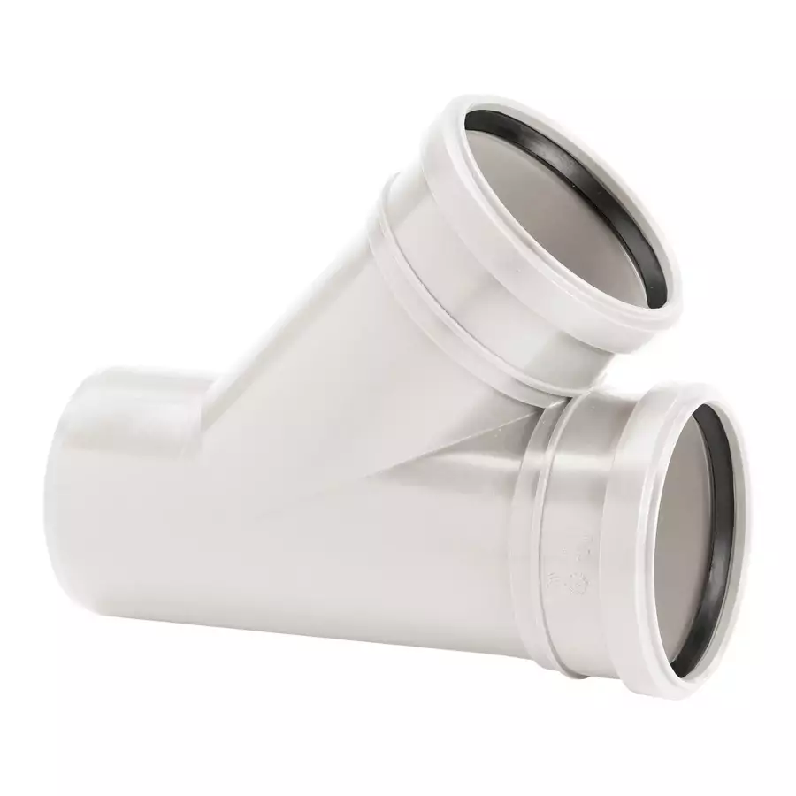 Бесшумная канализация Uponor Decibel ТРОЙНИК ДВУХРАСТРУБНЫЙ ДУ 50