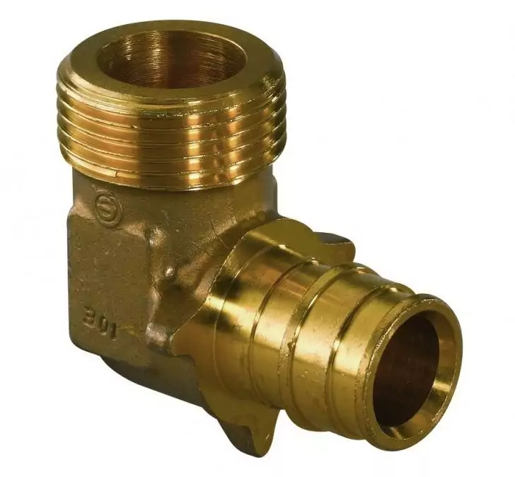 USYSTEMS угольник с наружной резьбой латунный 20-R1/2″НР