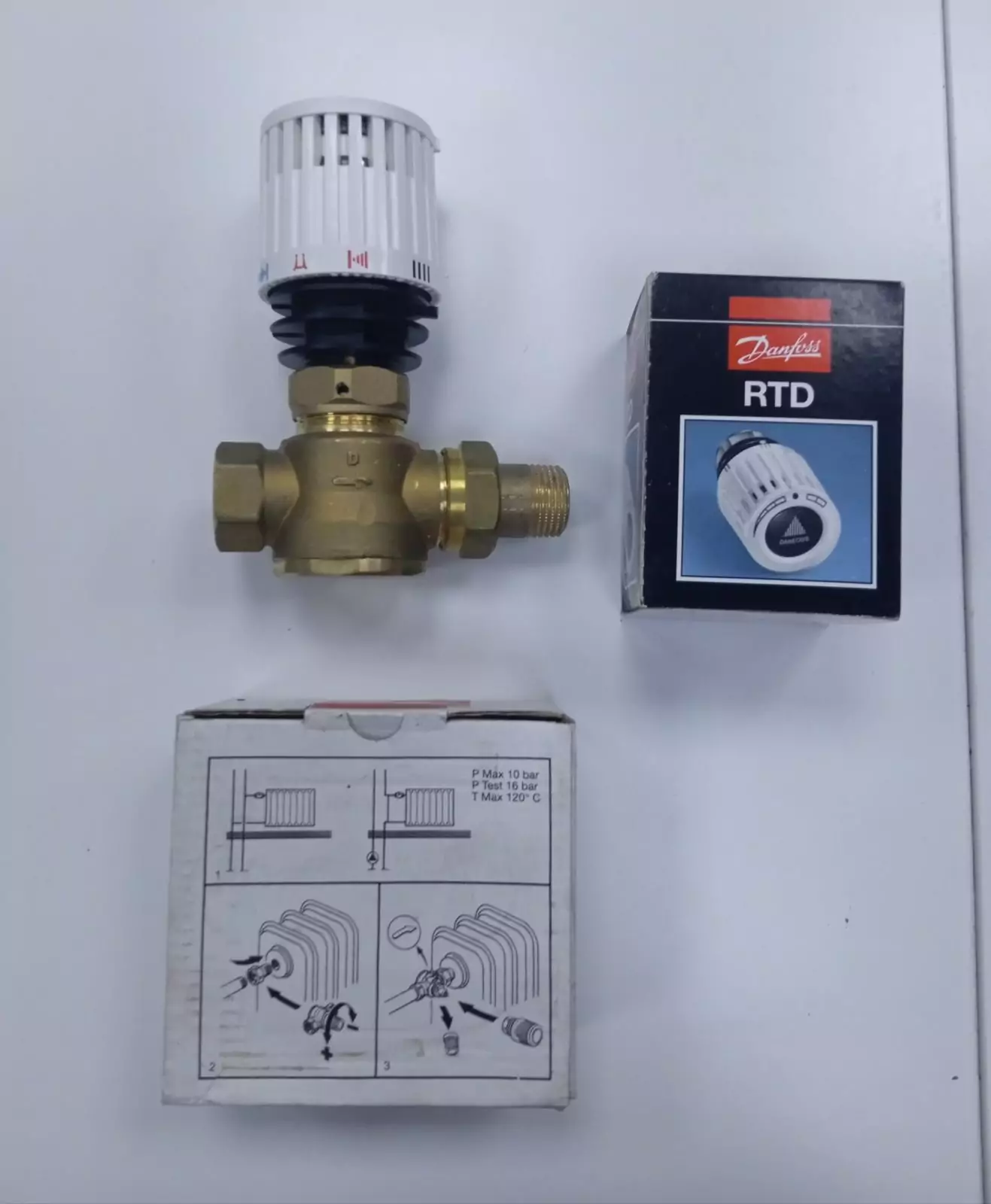 Комплект Danfoss (Термост.элемент RTD 3640 (газ)+клапан RTD-N-15 прямой)