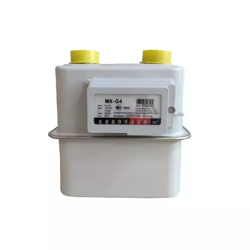 Счетчик газовый бытовой МК G4Т правый V1.2 (м\о 110мм, резьб.соед.32) Метэко 2024г.