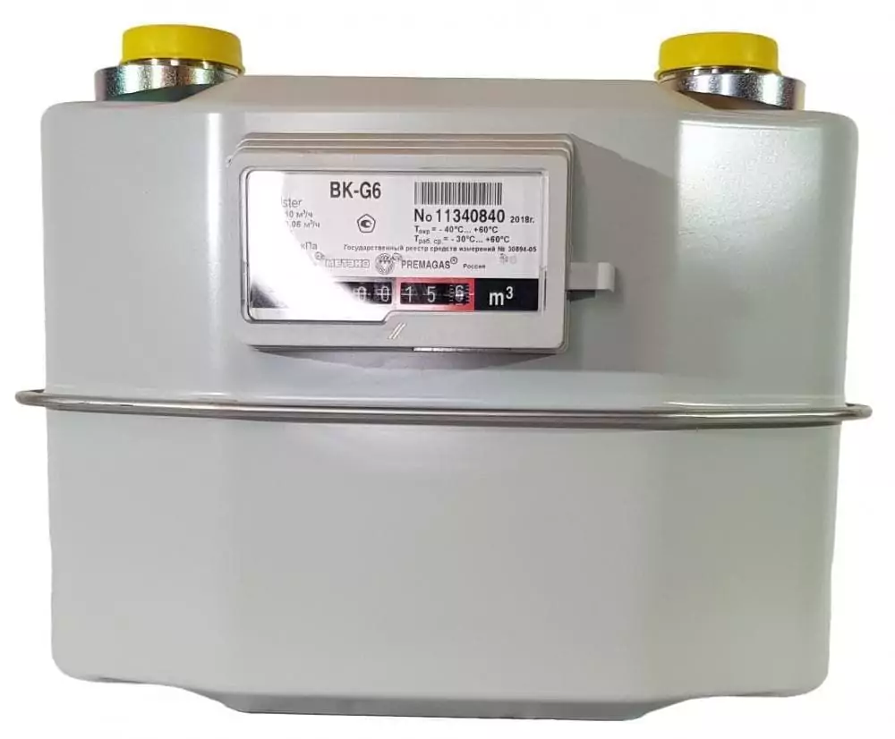 Счетчик газовый бытовой МК G6 V2 (левый)