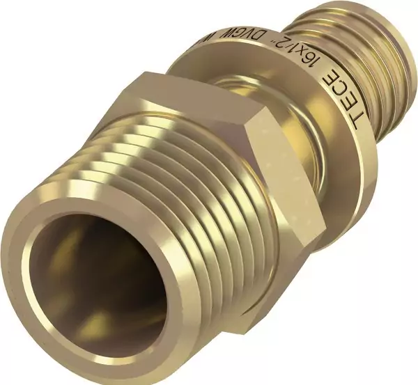 Соединение прямое TECEflex, ниппель, 20-1/2″, латунь