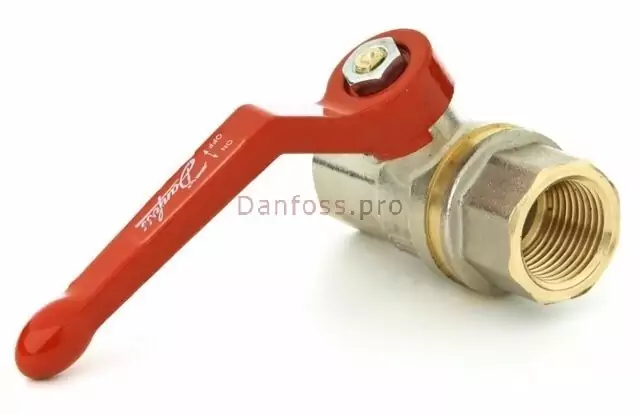 Шаровой полнопроходной Danfoss кран Ду 20  ВР латунь