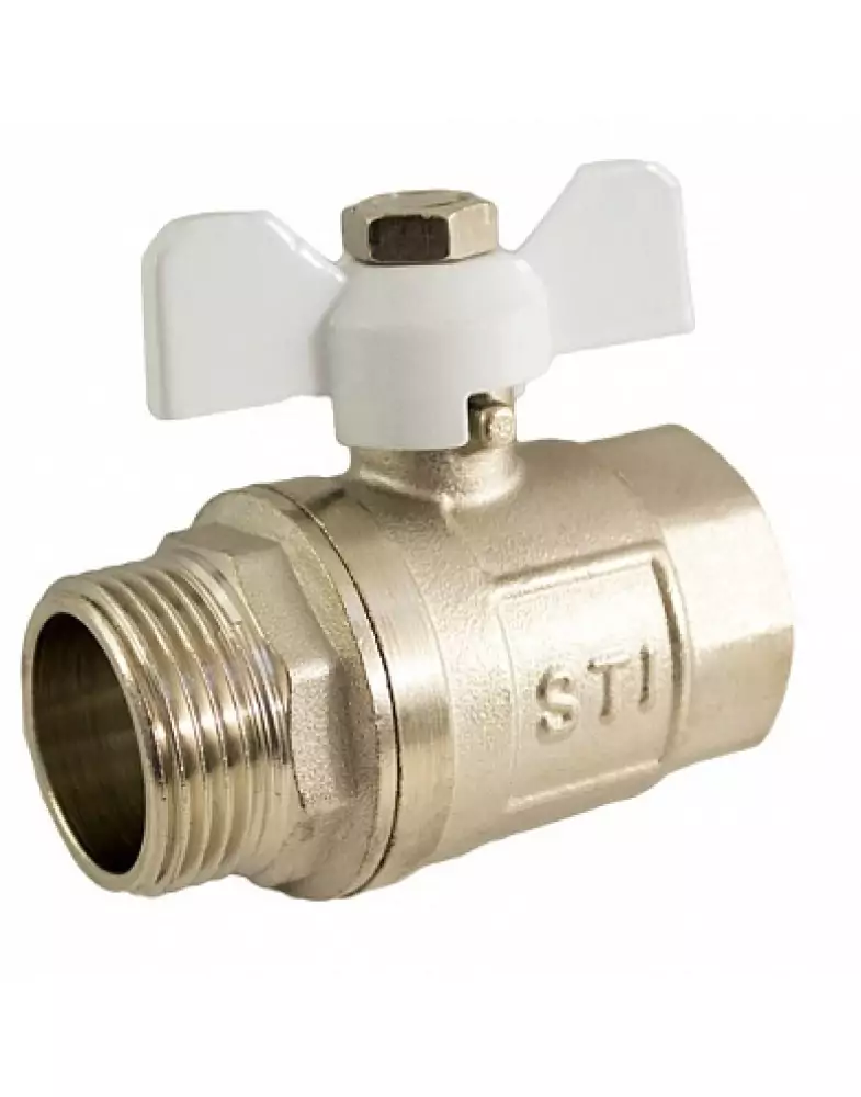 Кран шаровой STI 15 мм, Ш/Г, бабочка