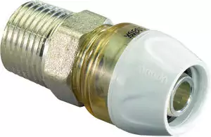 Uponor RTM штуцер с наружной резьбой латунь 25-3/4″HP