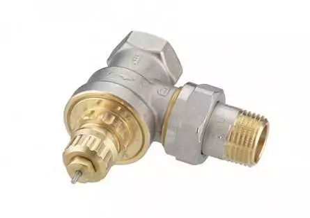 Клапан RA-G угловой, никелированный Ду20