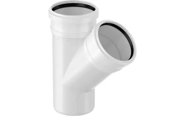 ТРОЙНИК КАНАЛИЗАЦИОННЫЙ ТРЕХРАСТРУБНЫЙ  Д.110/110ММ 45ГР ‘1С UPONOR DECIBEL