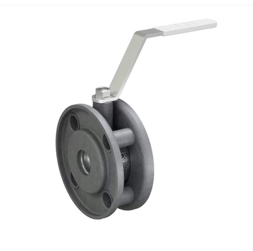 LD СТРИЖ Кран межфланцевый 1 1/2″ Ду 40 Ру, 1,6 МПа, сталь 20 оцинк., п/п, L=67мм