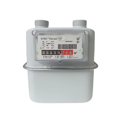 Счетчик газа бытовой СИГМА СГБТ G4-110-Н5-30 ВК, левый