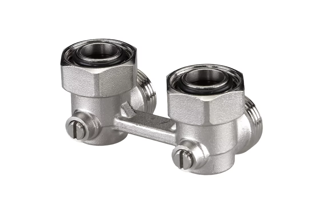 Клапан запорный LV-KB  3/4 угловой для нижнего присоединения к радиатору, 3/4